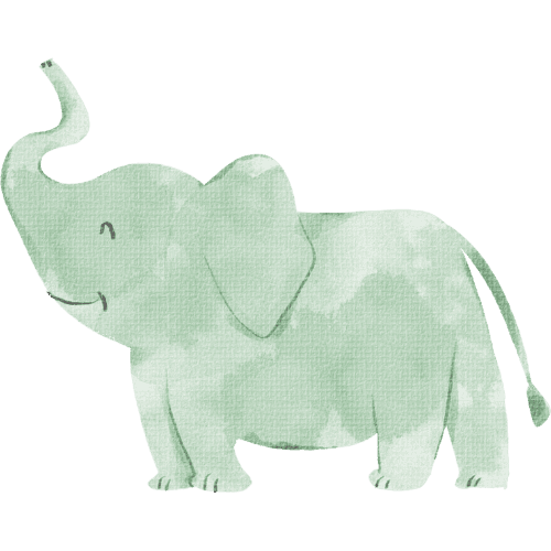 A watercolor elephant